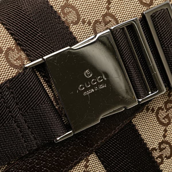 Pre-owned Gucci GG Canvas Belt Bag Brown