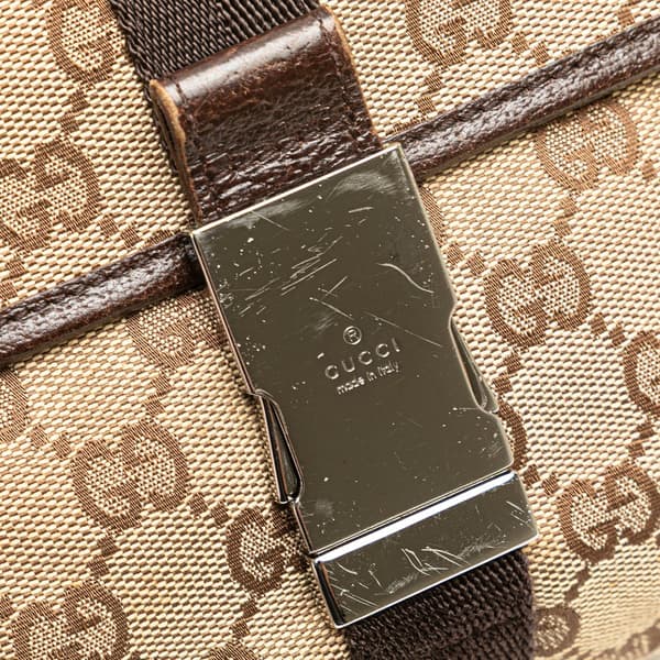 Pre-owned Gucci GG Canvas Belt Bag Brown