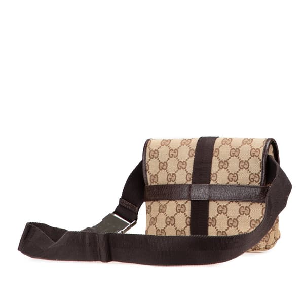 Pre-owned Gucci GG Canvas Belt Bag Brown
