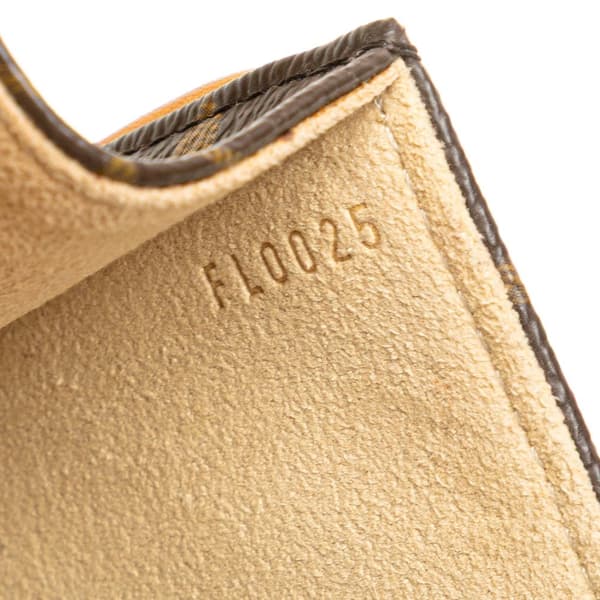 Pre-owned Louis Vuitton Monogram Pochette Florentine Brown