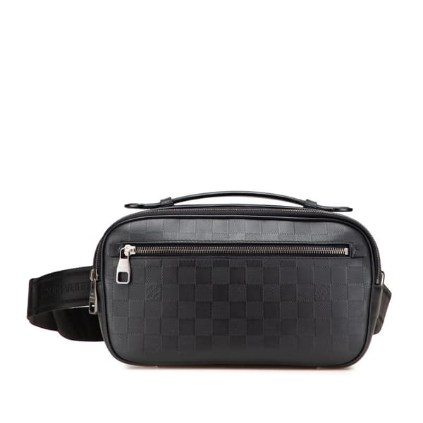 Pre-owned Louis Vuitton Damier Inifini Ambler Black