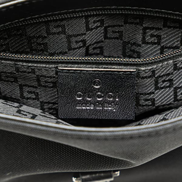 Pre-owned Gucci Canvas Jackie Belt Bag Black