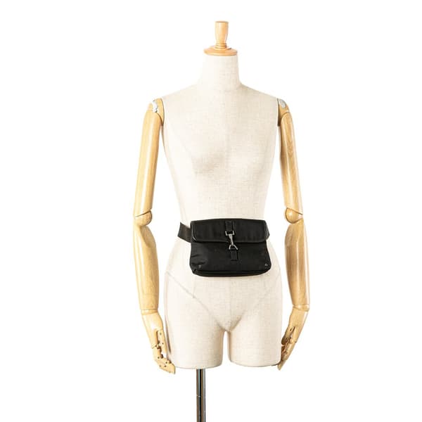 Pre-owned Gucci Canvas Jackie Belt Bag Black