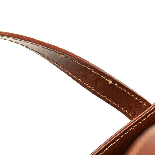 Pre-owned Burberry Haymarket Check Coated Canvas Bucket Bag Brown