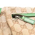 Miniatyrbild 9 av 10: Pre-owned Gucci GG Canvas Web Double Pocket Belt Bag Brown