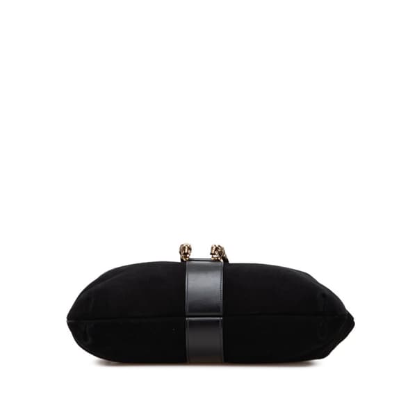 Pre-owned Gucci Suede Dionysus Hobo Black