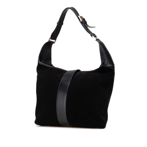 Pre-owned Gucci Suede Dionysus Hobo Black