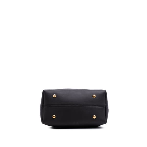 Pre-owned Louis Vuitton Grained Calfskin Low Key Hobo MM Black