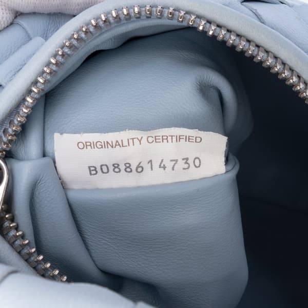 Pre-owned Bottega Veneta Mini Nappa Intrecciato Jodie Blue