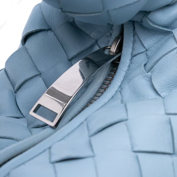 Pre-owned Bottega Veneta Mini Nappa Intrecciato Jodie Blue