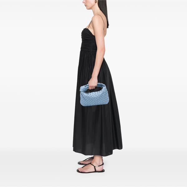 Pre-owned Bottega Veneta Mini Nappa Intrecciato Jodie Blue