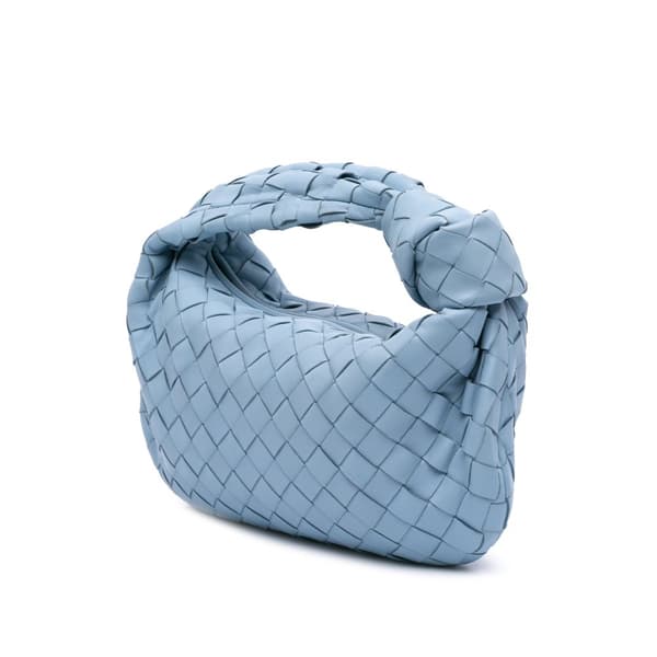 Pre-owned Bottega Veneta Mini Nappa Intrecciato Jodie Blue