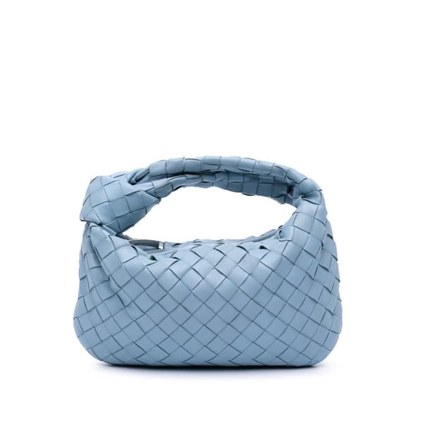 Pre-owned Bottega Veneta Mini Nappa Intrecciato Jodie Blue