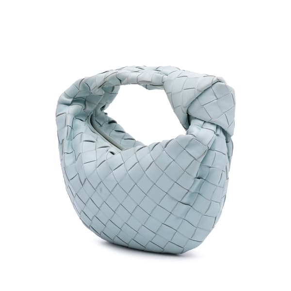Pre-owned Bottega Veneta Mini Nappa Intrecciato Jodie Blue