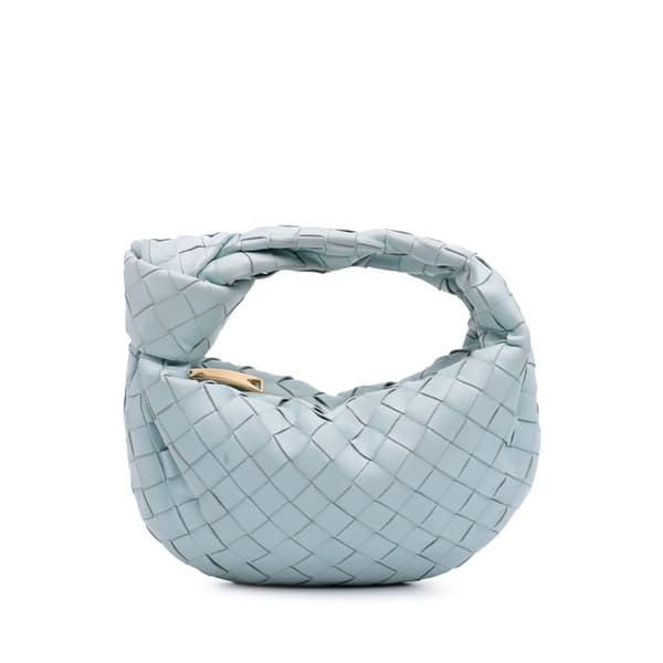 Pre-owned Bottega Veneta Mini Nappa Intrecciato Jodie Blue