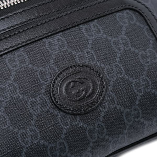Pre-owned Gucci GG Supreme Interlocking G Belt Bag Brown