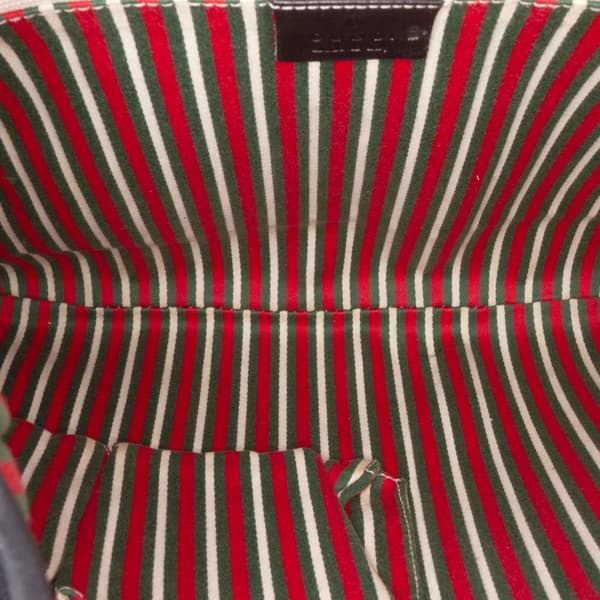 Pre-owned Gucci GG Canvas New Britt Hobo Black