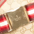 Miniatyrbild 8 av 10: Pre-owned Gucci GG Canvas Web Double Pocket Belt Bag Brown