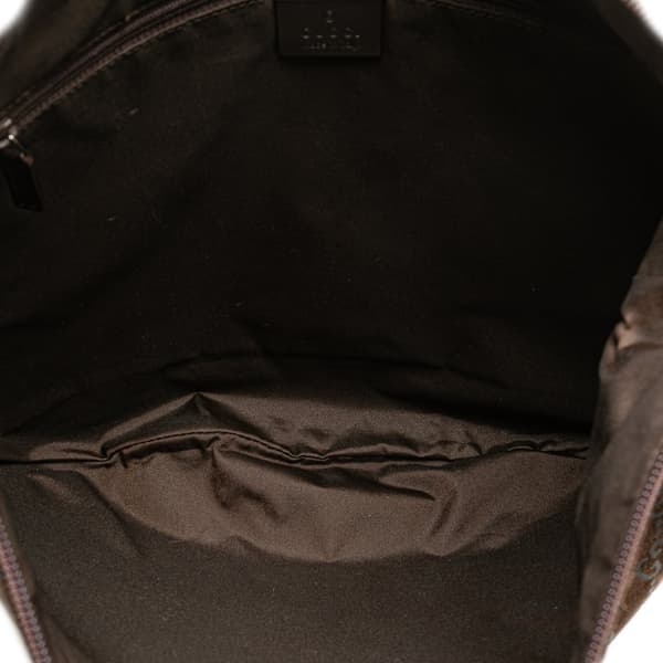 Pre-owned Gucci GG Suede Hobo Brown