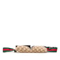 Miniatyrbild 3 av 10: Pre-owned Gucci GG Canvas Web Double Pocket Belt Bag Brown