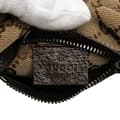 Miniatyrbild 5 av 10: Pre-owned Gucci GG Canvas Web Double Pocket Belt Bag Brown