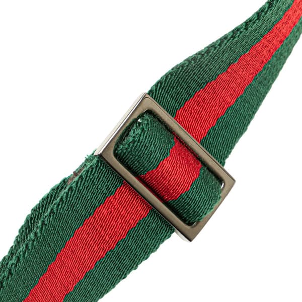 Pre-owned Gucci GG Canvas Web Double Pocket Belt Bag Brown