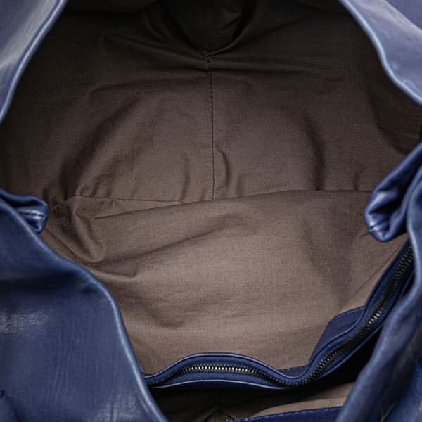Pre-owned Bottega Veneta Nappa Intrecciato Aquilone Fortune Cookie Hobo Blue