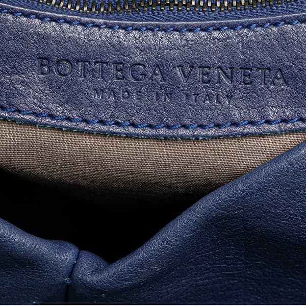 Pre-owned Bottega Veneta Nappa Intrecciato Aquilone Fortune Cookie Hobo Blue