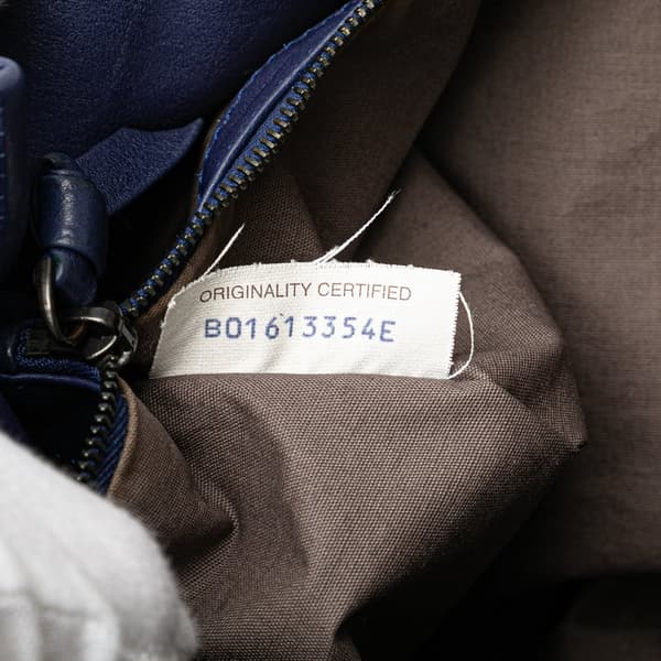 Pre-owned Bottega Veneta Nappa Intrecciato Aquilone Fortune Cookie Hobo Blue