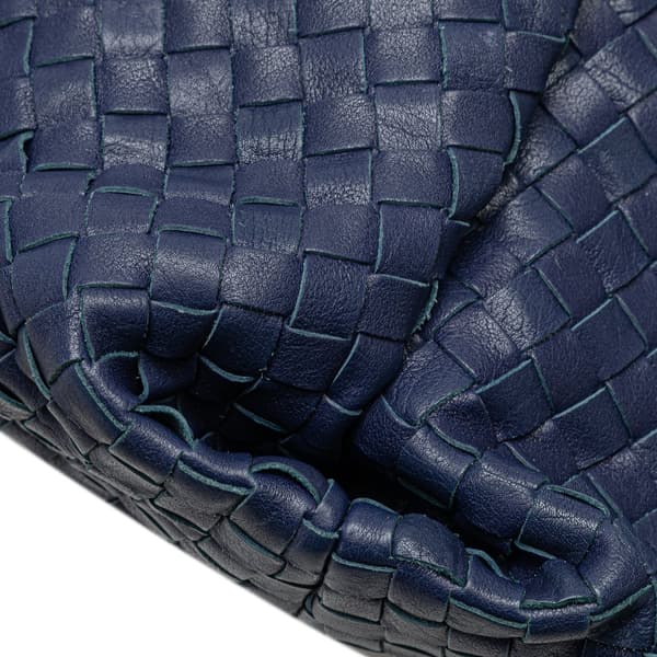 Pre-owned Bottega Veneta Nappa Intrecciato Aquilone Fortune Cookie Hobo Blue
