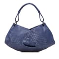Miniatyrbild 1 av 10: Pre-owned Bottega Veneta Nappa Intrecciato Aquilone Fortune Cookie Hobo Blue