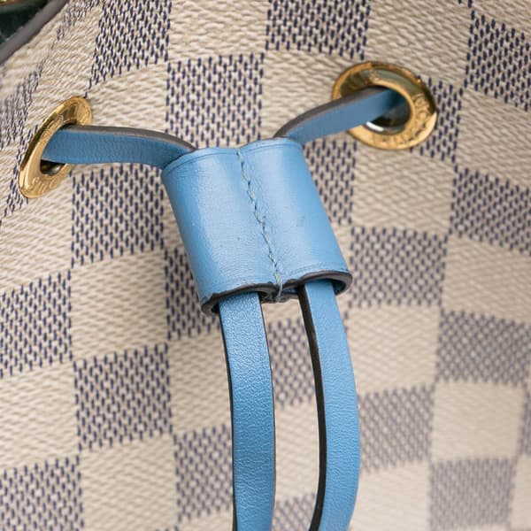 Pre-owned Louis Vuitton Damier Azur Neonoe MM White