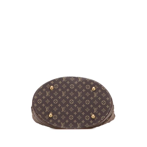 Pre-owned Louis Vuitton Monogram Mini Lin Bucket PM Brown