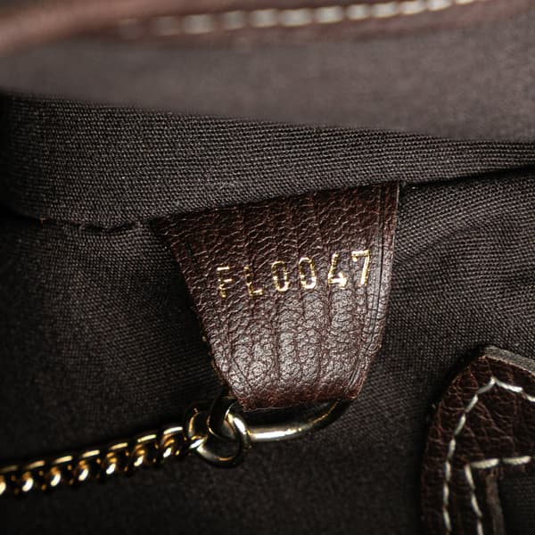 Pre-owned Louis Vuitton Monogram Mini Lin Bucket PM Brown
