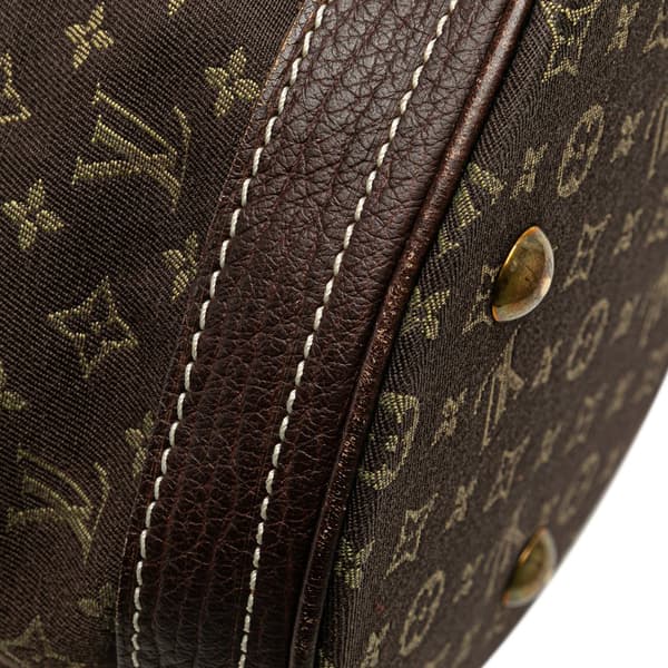 Pre-owned Louis Vuitton Monogram Mini Lin Bucket PM Brown