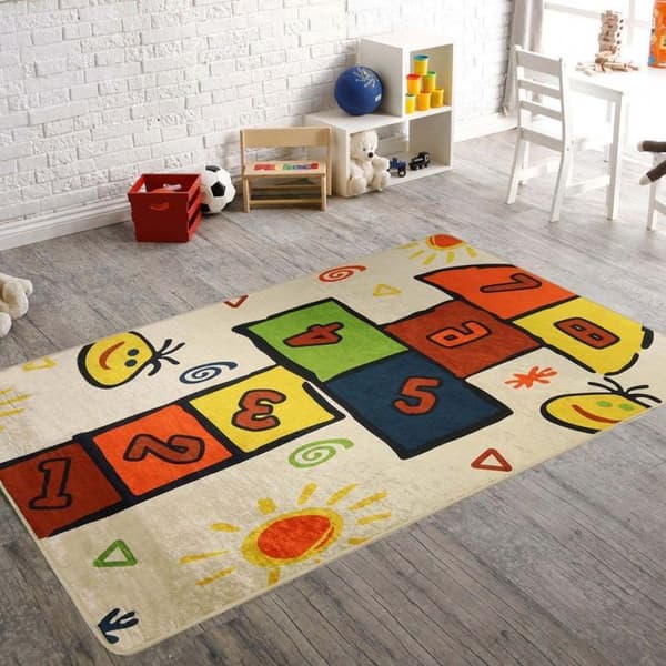 Matta - MARELLE - Multifärgad - 120x160 cm - Antisklid - Maskintvättbar