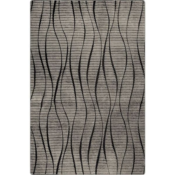 Matta - VERA - Vågig - Grå - 80x150 cm - Halkskyddande - 5mm tjock