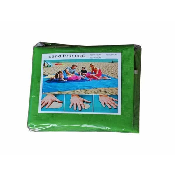 Beach Anti-sand Mat, Anti-sand Strandmatta för Beach Picnic Camping 200*200cm grön