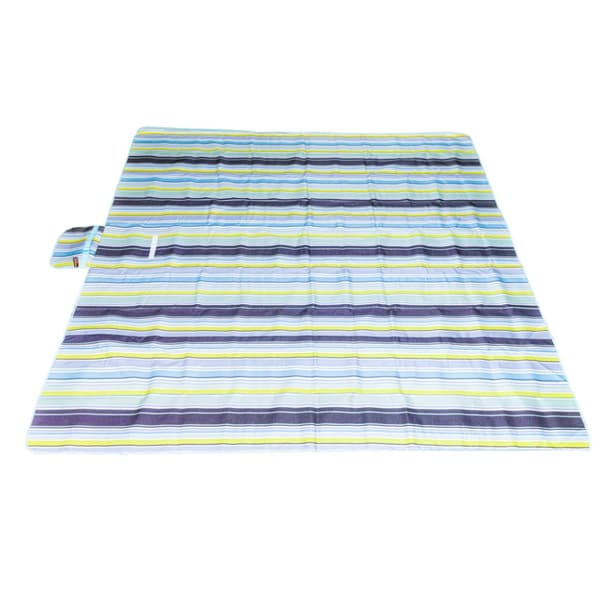 Strandmåtte, strand picnic tæppe, 200x200cm, blå
