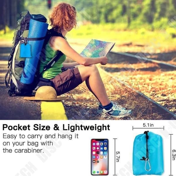 TD® Bärbar Strandmatta för Resecamping/Bärbar Utomhus picknickmatta/Vattentät Strandfilt Blå 201*146cm