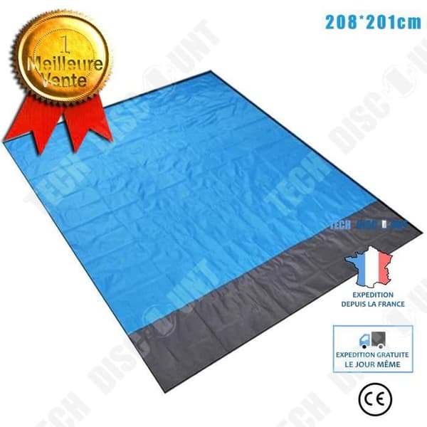 TD® Bärbar Strandmatta för Resecamping/Bärbar Utomhus picknickmatta/Vattentät Strandfilt Blå 201*146cm