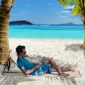 Miniatyrbild 3 av 6: Outsunny Set med 2 vikbara justerbara strandmattor med bärväska och tidningsficka, beige