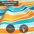 Miniatyrbild 7 av 9: Lollanda Stor vattentät strandmatta 210x200 cm med 4 tältpinnar – perfekt för familjepicknick, camping och resor
