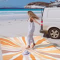 Miniatyrbild 3 av 9: Lollanda Extra stor vattentät och sandfri bärbar strandmatta – Bohemisk stil, perfekt för strandvandring och camping