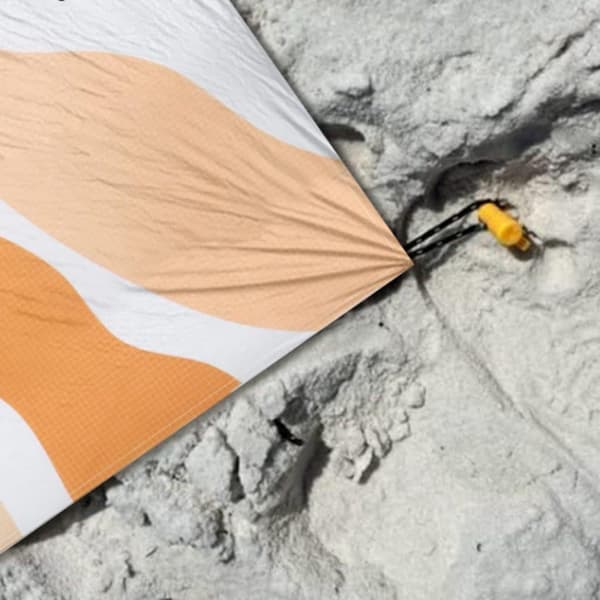 Lollanda Extra stor vattentät och sandfri bärbar strandmatta – Bohemisk stil, perfekt för strandvandring och camping