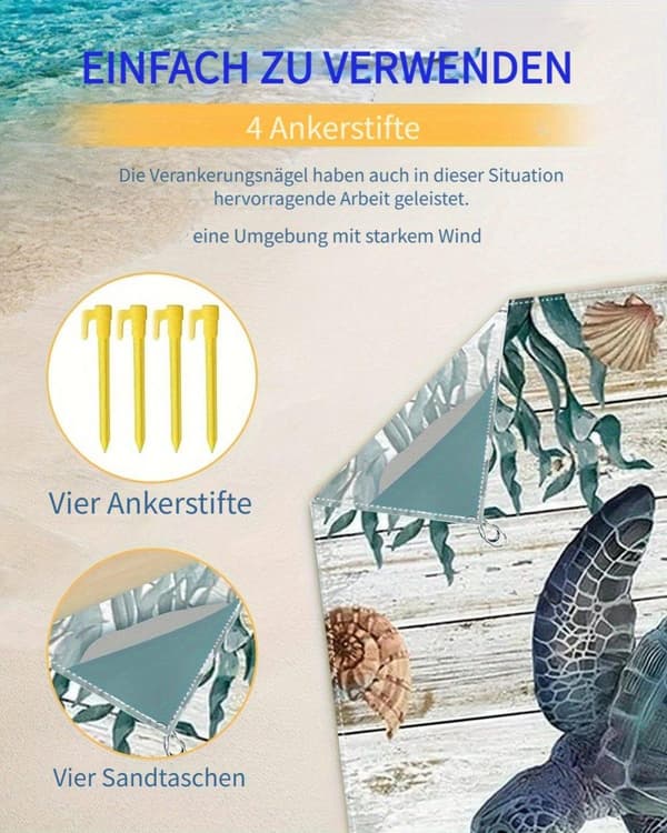 Lollanda Vandtæt foldbar og transportabel strandmåtte 200x210 cm – uundværlig til strand og udendørs camping