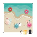 Miniatyrbillede 1 af 9: Lollanda Vandtæt foldbar og transportabel strandmåtte 200x210 cm – uundværlig til strand og udendørs camping