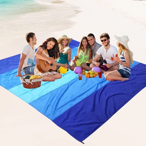 Lollanda Strandfilt 210x200 cm – vattentät och sandfri, ultralätt och portabel, perfekt för strand, picknick och camping