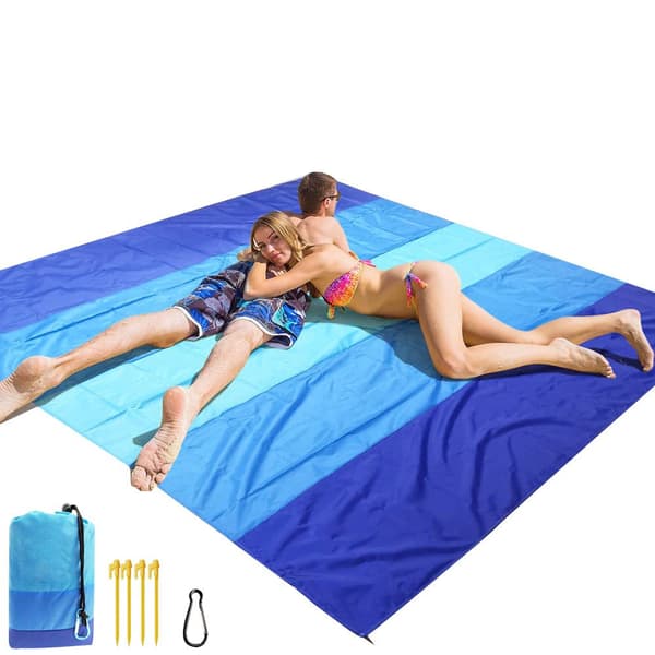 Lollanda Strandfilt 210x200 cm – vattentät och sandfri, ultralätt och portabel, perfekt för strand, picknick och camping