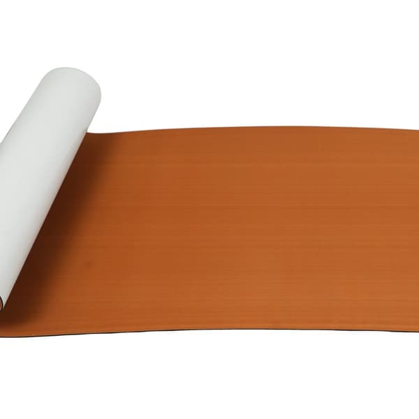 EVA Skum Teak Gulvmåtte, 240 x 90 cm, 6 mm Tykkelse, Skridsikker,Brun